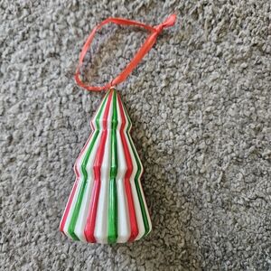 Festive Striped Christmas Tree Ornament